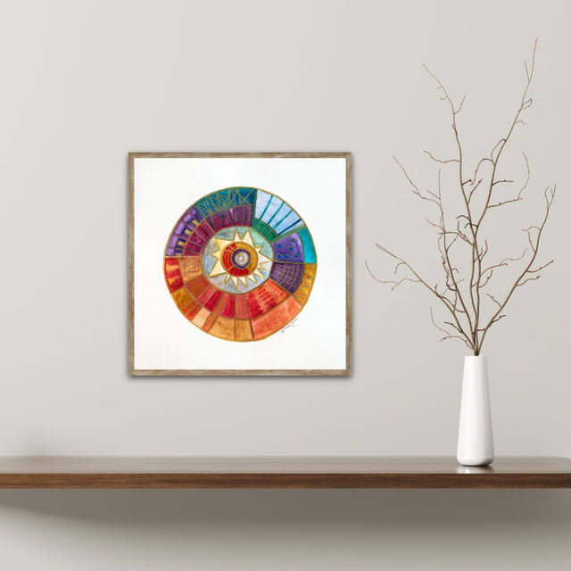 Centro solar | Cuadro Acuarela