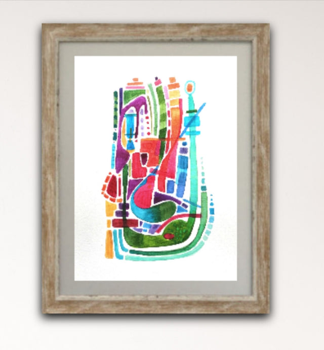 Abstracción 3 | Cuadro Acuarela arte moderno