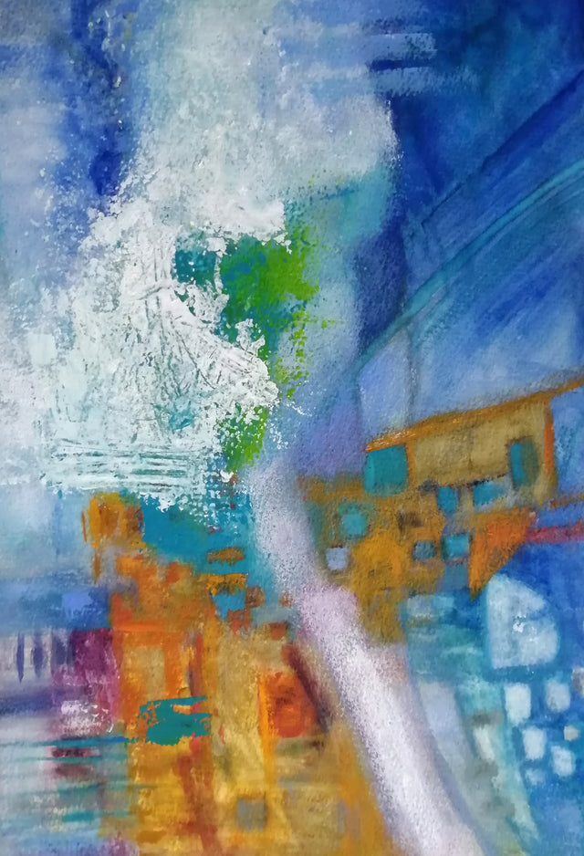 "Ciudad en las nubes" | Cuadro Acrílico