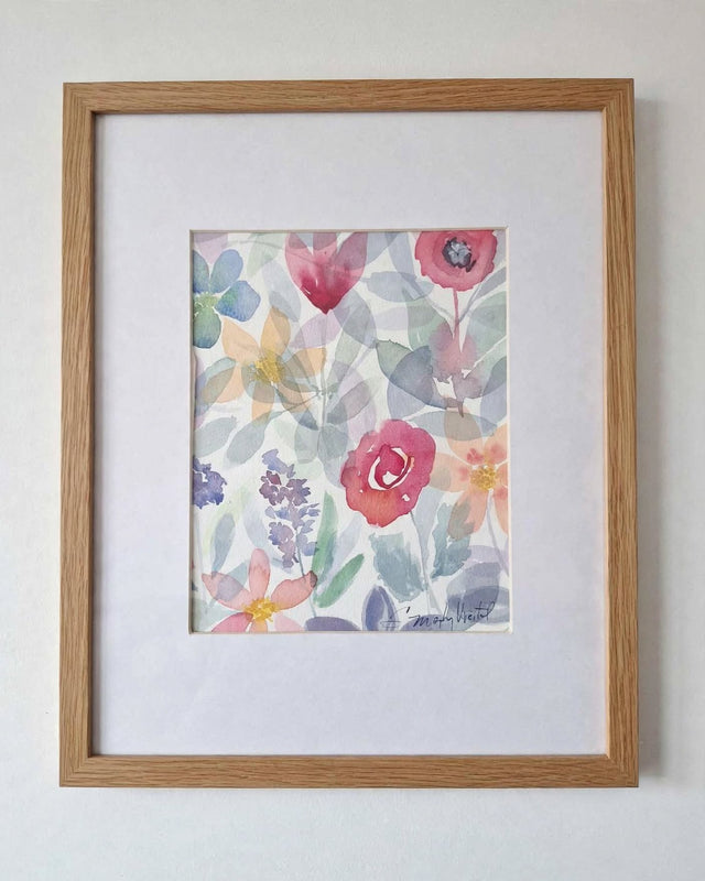 "Vista floral" | Cuadro Acuarela