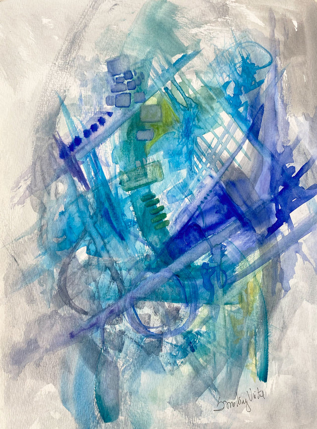 Abstracto en azul | Cuadro Acuarela